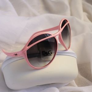 D&G Dolce & Gabbana Oversized Pink Sunglasses